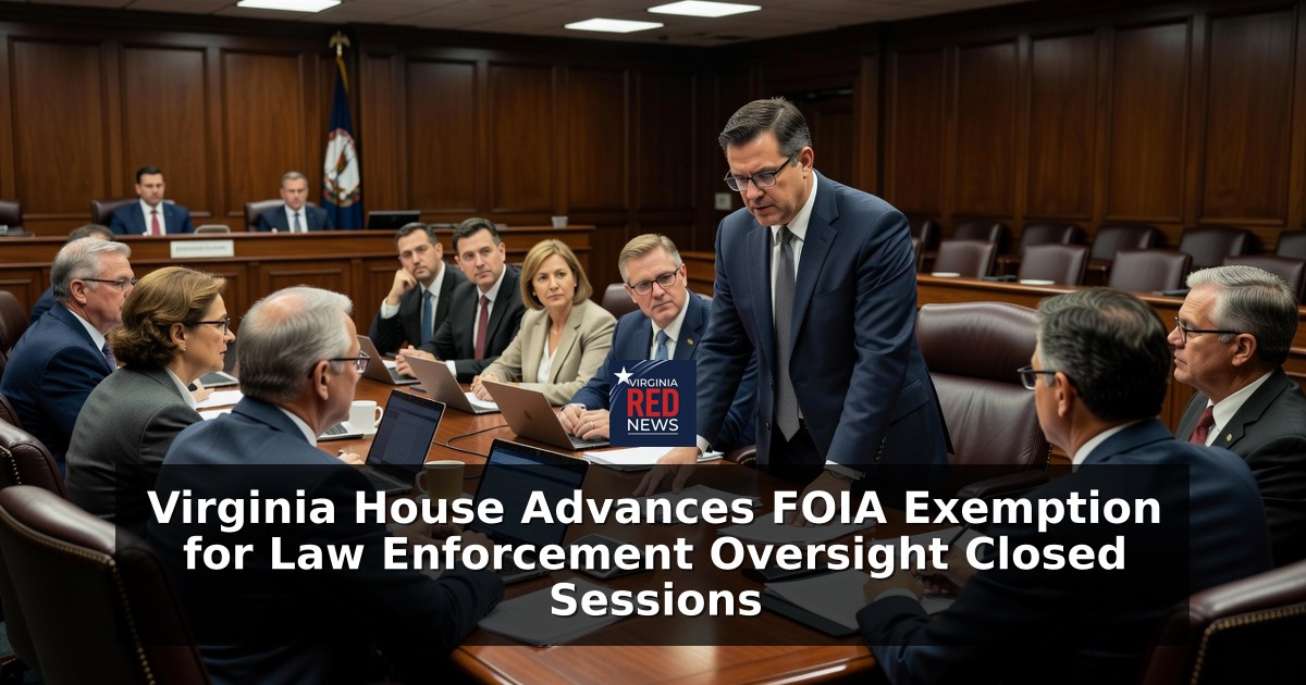 Virginia House Advances FOIA Exemption for Law Enforcement Oversight Closed Sessions