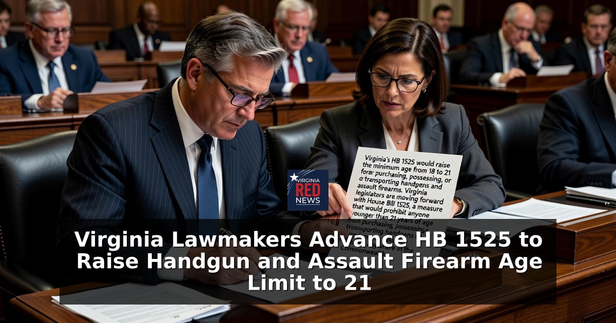 Virginia Lawmakers Advance HB 1525 to Raise Handgun and Assault Firearm Age Limit to 21