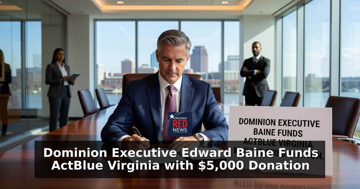 Dominion Executive Edward Baine Funds ActBlue Virginia with $5,000 Donation