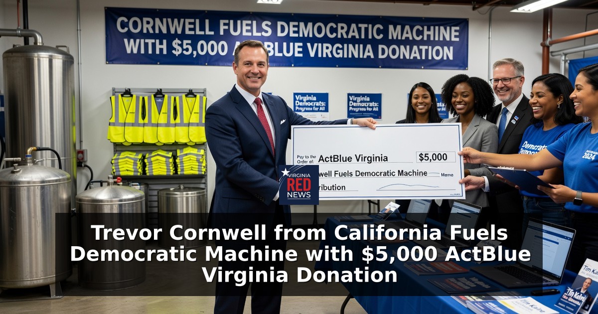 Trevor Cornwell from California Fuels Democratic Machine with $5,000 ActBlue Virginia Donation