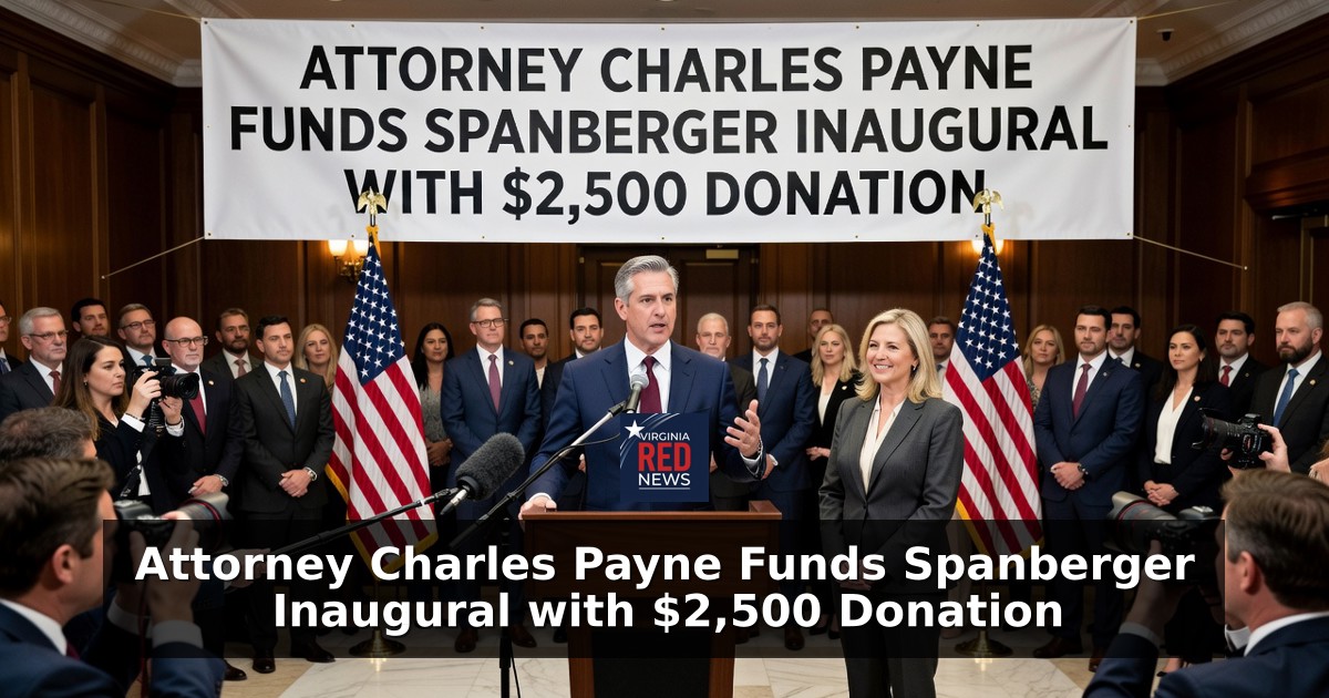 Attorney Charles Payne Funds Spanberger Inaugural with $2,500 Donation