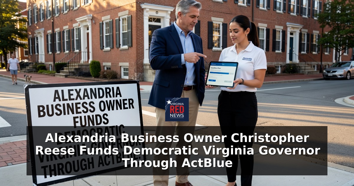 Alexandria Business Owner Christopher Reese Funds Democratic Virginia Governor Through ActBlue