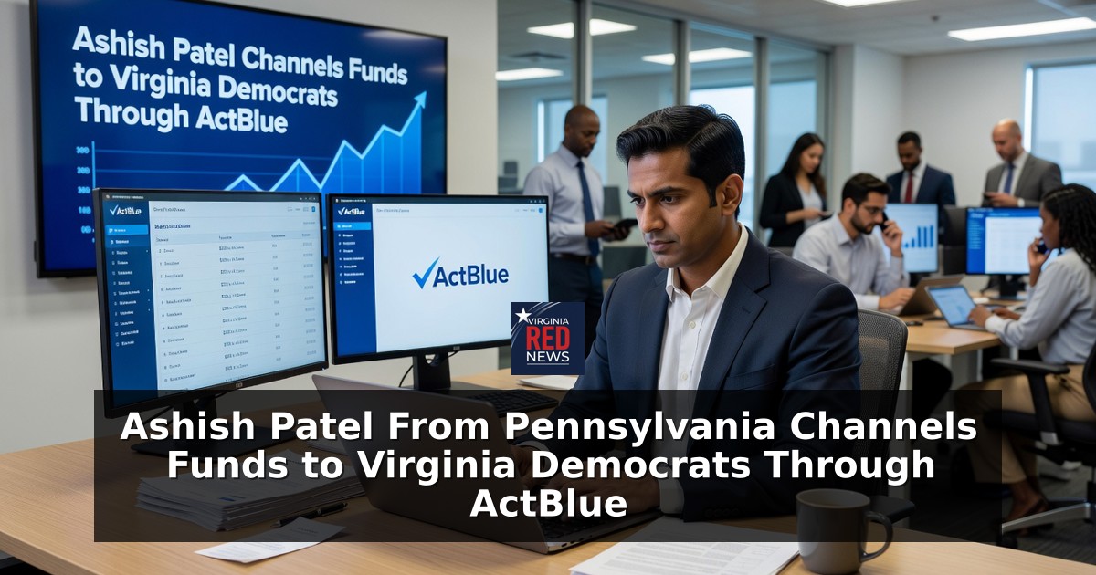 Ashish Patel From Pennsylvania Channels Funds to Virginia Democrats Through ActBlue
