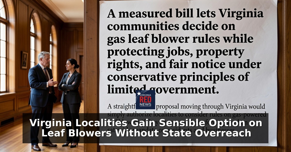 Virginia Localities Gain Sensible Option on Leaf Blowers Without State Overreach