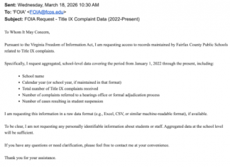 Fairfax Schools’ refusal to release Title IX data invites mistrust