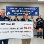 UFCW Local 400 Sends $9,460 Donation to Virginia AFL-CIO
