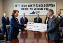 Beth Covin From California Makes $2,500 Donation to Defend Virginia PAC