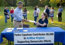 Parke Capshaw Contributes $5,000 to Virginia Supporting Democratic Efforts