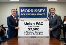 Union PAC Contributes $7,500 to Morrissey Campaign in Virginia Senate Race
