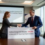 Cedrus Group LLC Donates $30,000 to Democratic PAC Supporting Virginia Candidate
