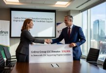 Cedrus Group LLC Donates $30,000 to Democratic PAC Supporting Virginia Candidate