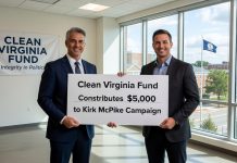 Clean Virginia Fund Contributes $5,000 to Kirk McPike Campaign