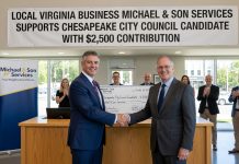 Michael & Son Services Supports Democrat Chesapeake City Council Candidate with $2,500 Contribution