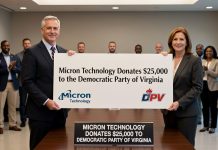 Micron Technology Donates $25,000 to Democratic Party of Virginia
