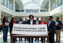 New Virginia Majority Contributes $100000 to Virginians for the Right to Vote in Virginia Race