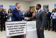 Local Developer Douglas Sowers Supports Chesterfield Candidate LeQuan Hylton with Significant Donation
