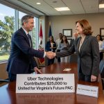 Uber Technologies Contributes $25,000 to Democrat United for Virginia’s Future PAC