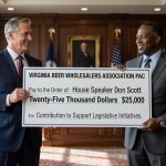 Virginia Beer Wholesalers Association PAC Makes $25,000 Donation to House Speaker Don Scott