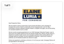 Virginia Beach school administrator used taxpayer resources to recruit volunteers in support of Democrat candidate Elaine Luria for Congress