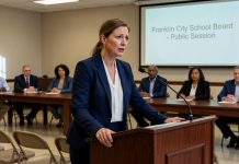 Franklin City Parent Demands Accountability at School Board Meeting