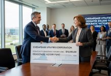 Chesapeake Utilities Donates $10,000 to Democratic Victory Fund in Virginia