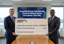 Dominion Energy Cuts $35,000 Check to Newport News Councilman John Eley
