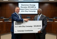 Dominion Energy Donates $35,000 to Newport News Councilman John Eley Campaign