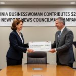Virginia Businesswoman Vicki Freeman Contributes $2,500 to Newport News Councilman Campaign